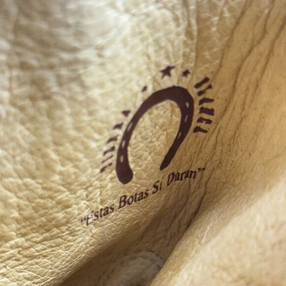 Tierra Blanca Men’s Size 11 Square Toe Leather Pull On Cowboy Western Boots - Picture 10 of 14